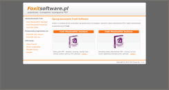 Desktop Screenshot of foxitsoftware.pl